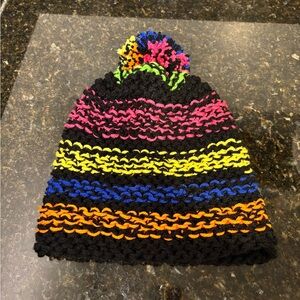 Teen/Adult Colorful Striped Knit Beanie